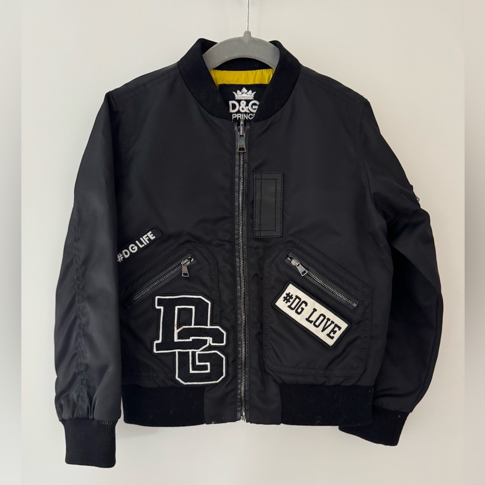 D&G Kids Reversible Bomber Jacket with Patches